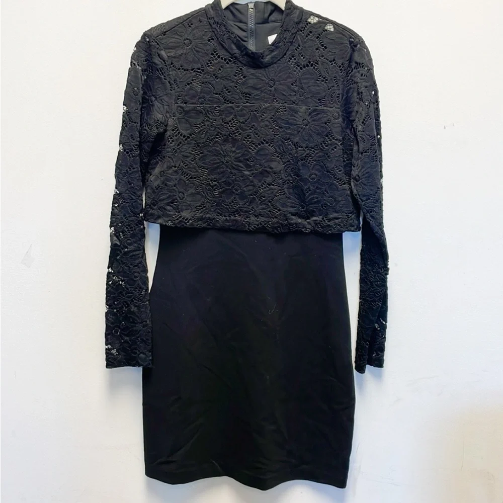 Parker lace black dress